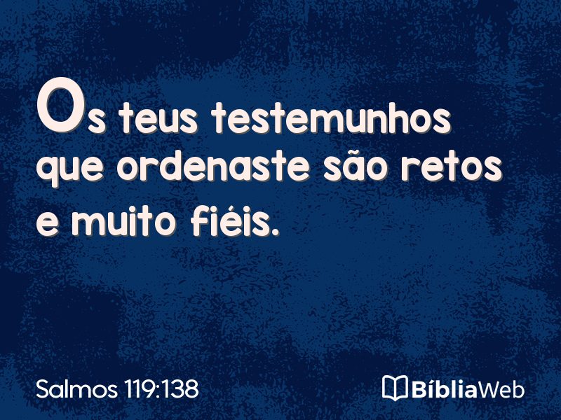 Salmos 119:138 em imagem para compartilhar