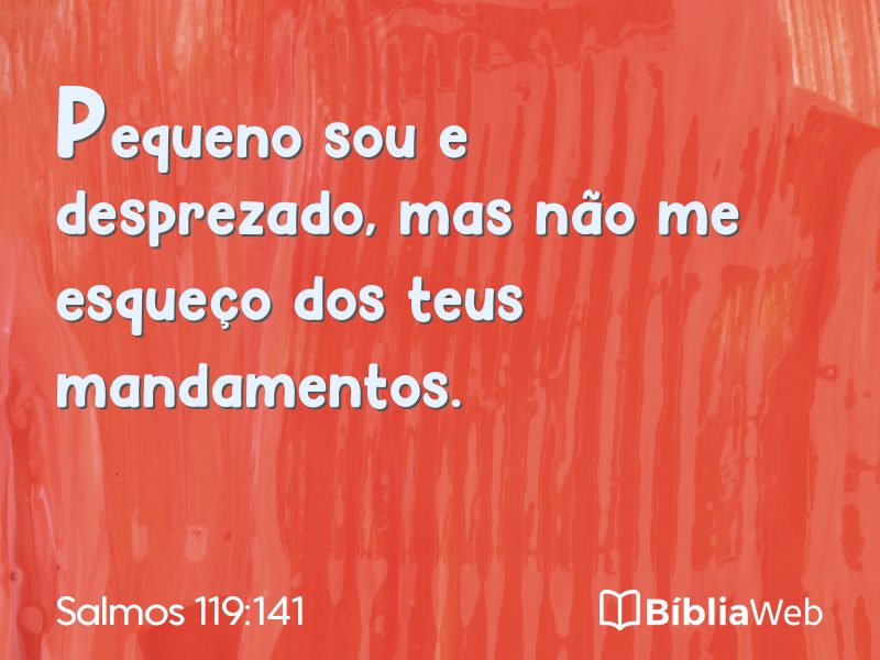 Salmos 119:141 em imagem para compartilhar
