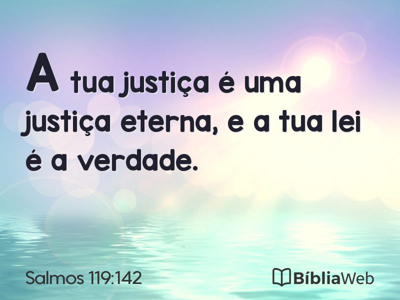 Salmos 119:142 em imagem para compartilhar
