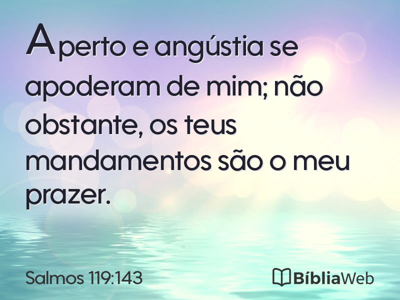 Salmos 119:143 em imagem para compartilhar