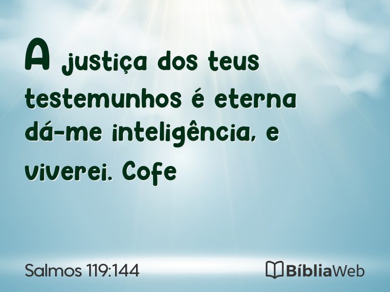 Salmos 119:144 em imagem para compartilhar