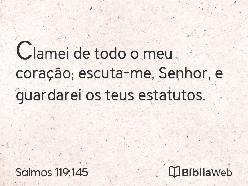 Salmos 119:145 em imagem para compartilhar