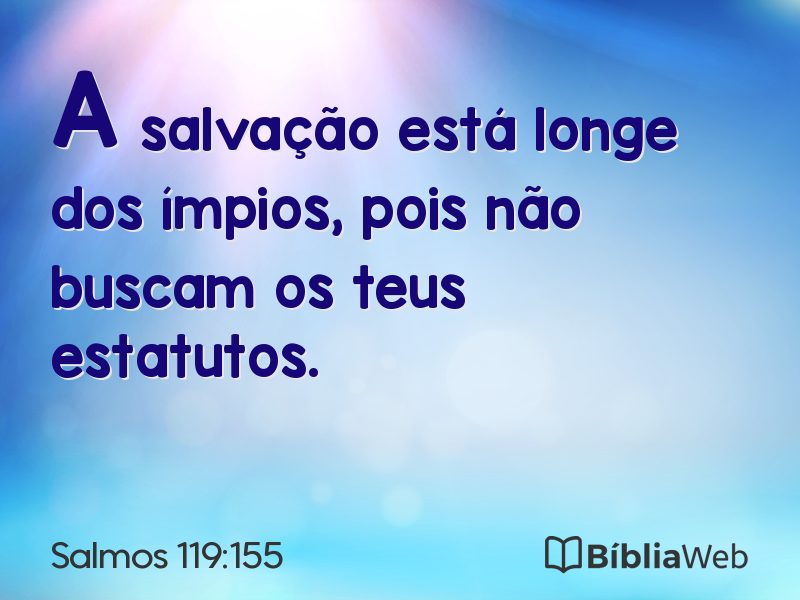 Salmos 119:155 em imagem para compartilhar
