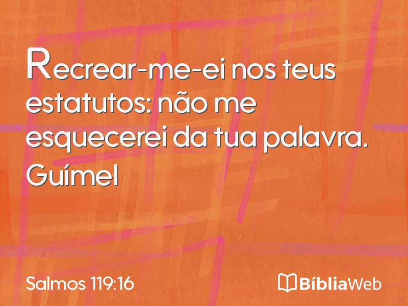 Salmos 119:16 em imagem para compartilhar