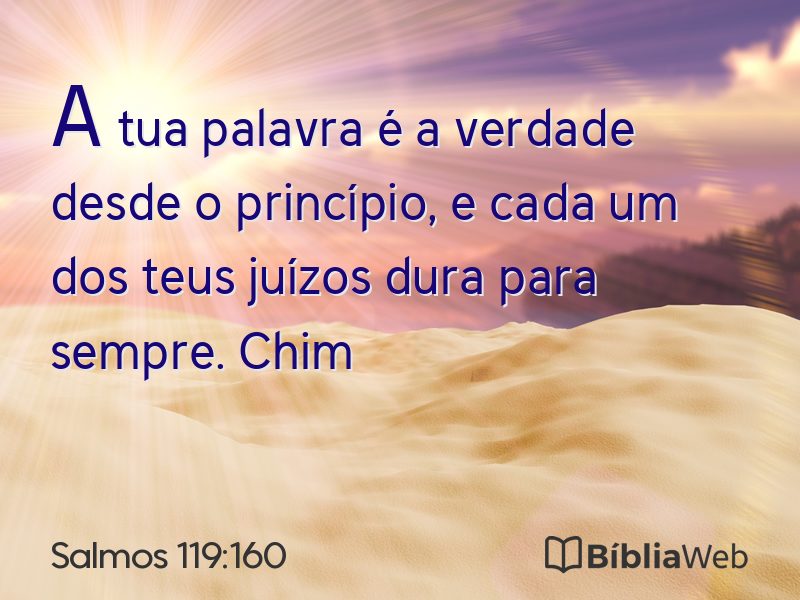 Salmos 119:160 em imagem para compartilhar