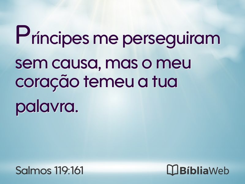 Salmos 119:161 em imagem para compartilhar