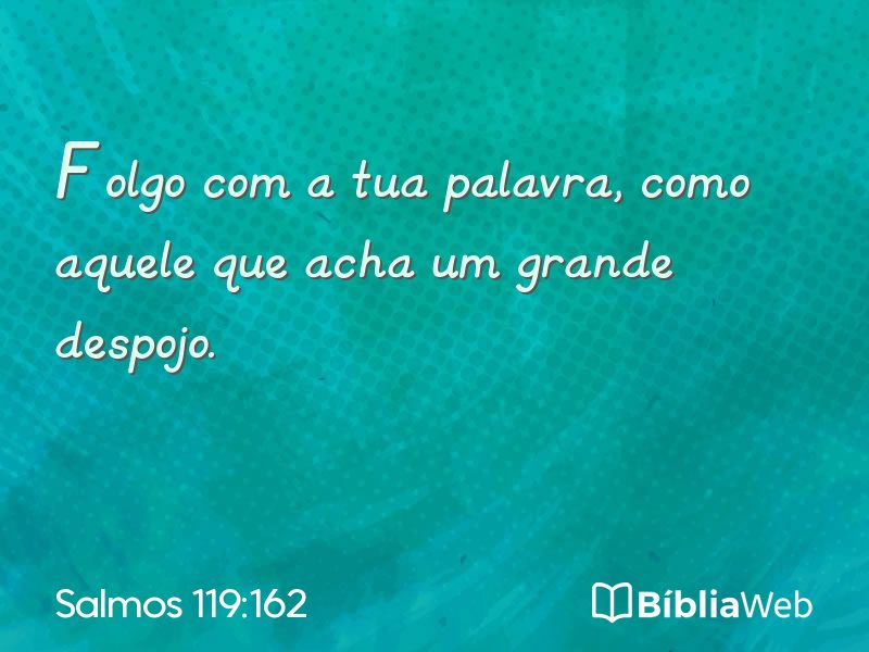 Salmos 119:162 em imagem para compartilhar