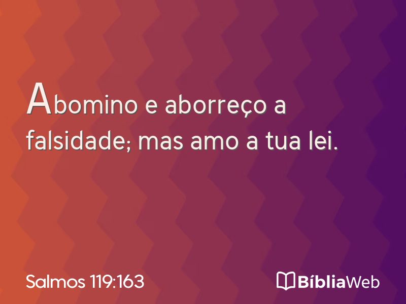 Salmos 119:163 em imagem para compartilhar