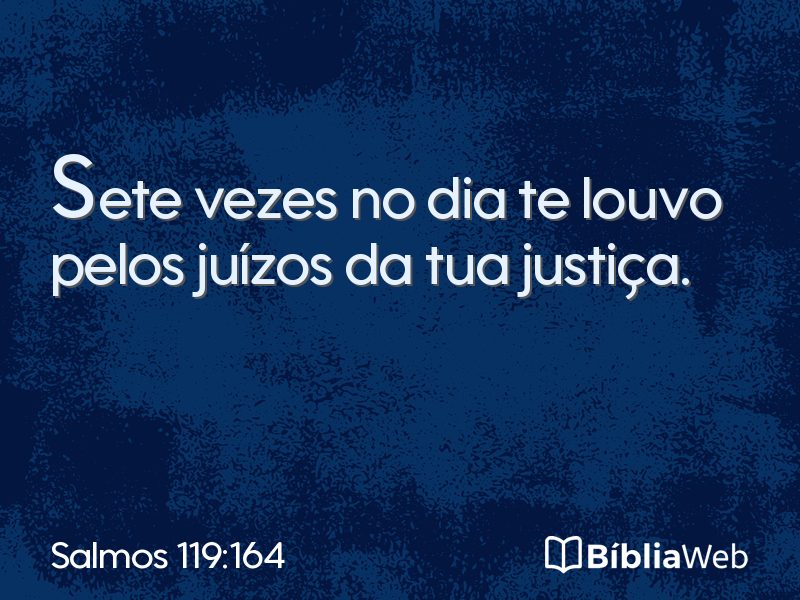 Salmos 119:164 em imagem para compartilhar