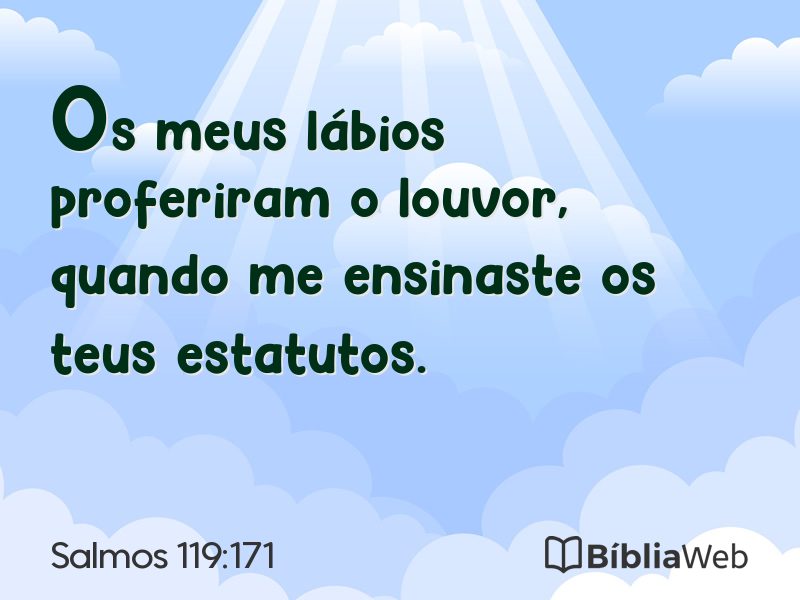Salmos 119:171 em imagem para compartilhar