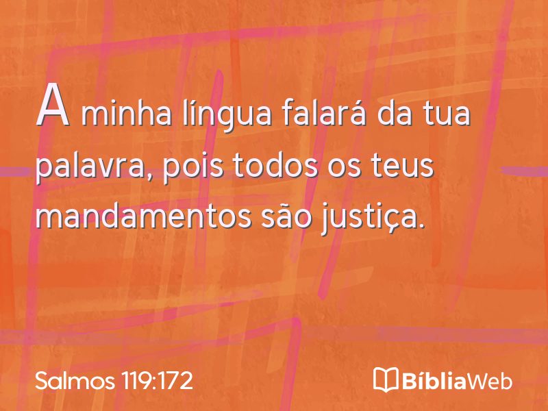 Salmos 119:172 em imagem para compartilhar