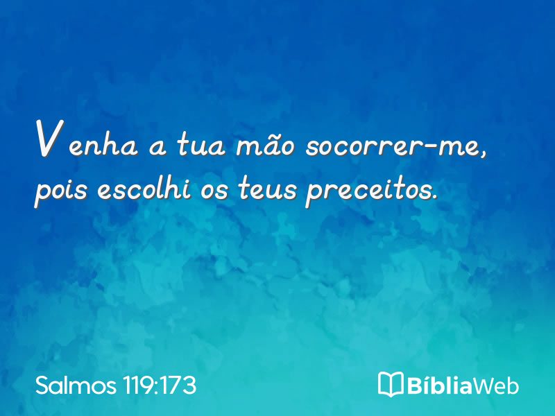 Salmos 119:173 em imagem para compartilhar