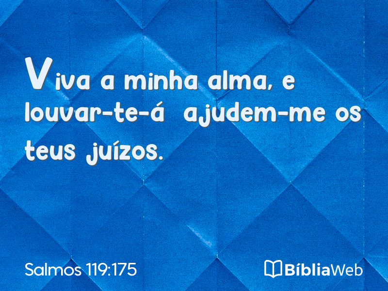 Salmos 119:175 em imagem para compartilhar