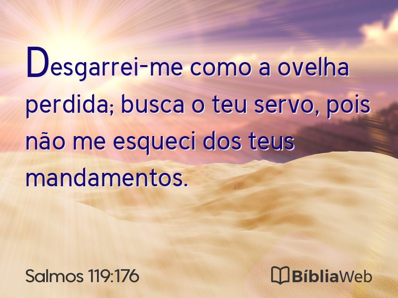 Salmos 119:176 em imagem para compartilhar