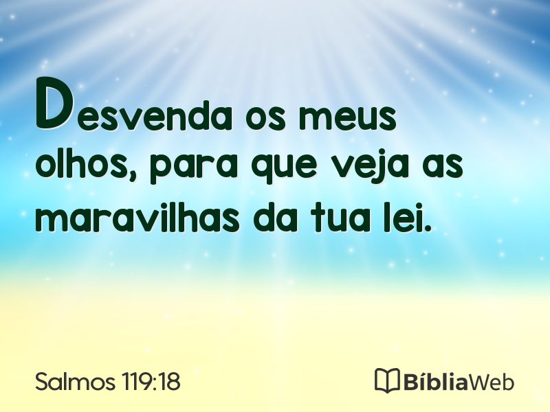 Salmos 119:18 em imagem para compartilhar