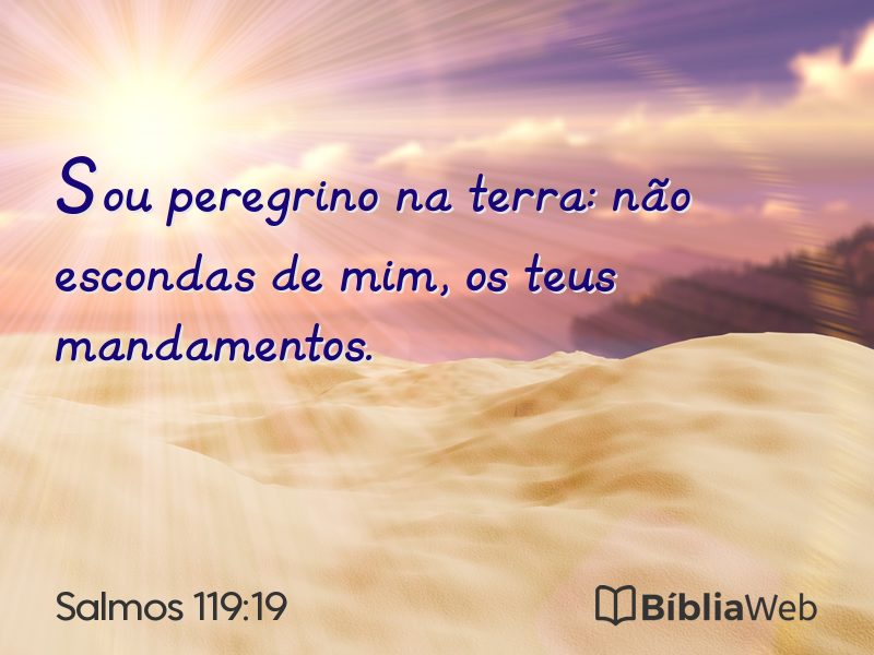 Salmos 119:19 em imagem para compartilhar