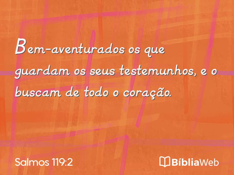 Salmos 119:2 em imagem para compartilhar