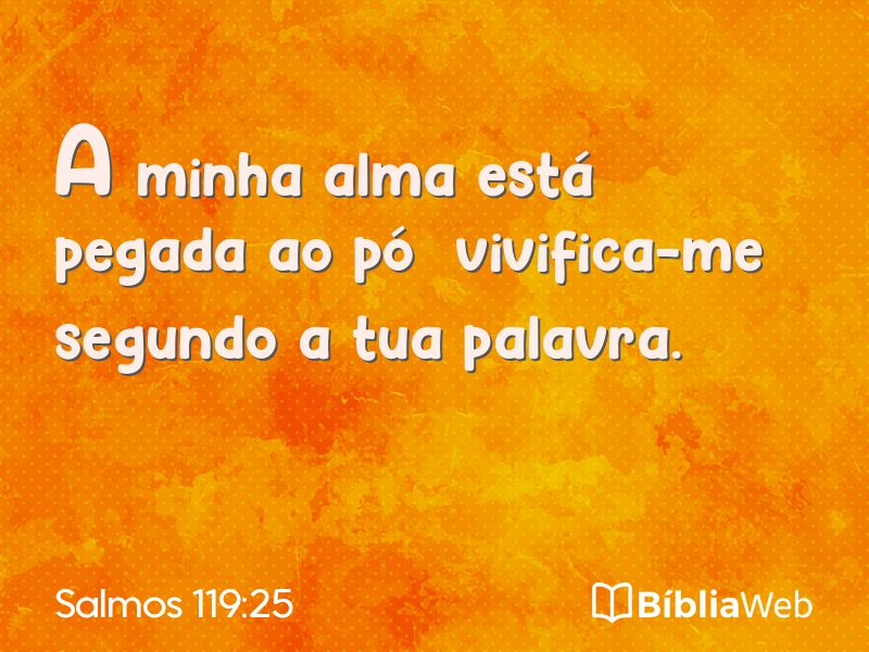 Salmos 119:25 em imagem para compartilhar