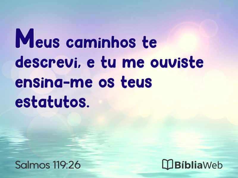 Salmos 119:26 em imagem para compartilhar