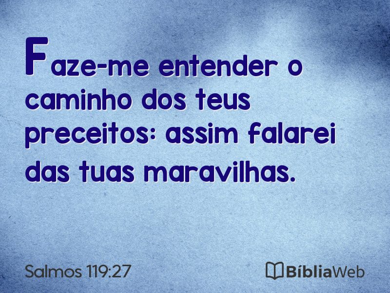 Salmos 119:27 em imagem para compartilhar
