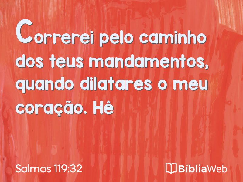 Salmos 119:32 em imagem para compartilhar