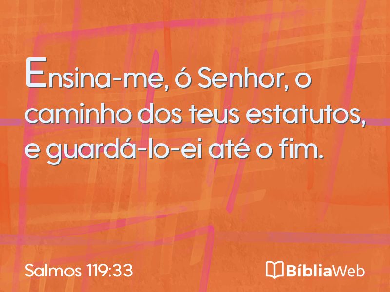 Salmos 119:33 em imagem para compartilhar