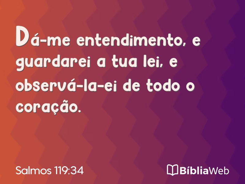 Salmos 119:34 em imagem para compartilhar
