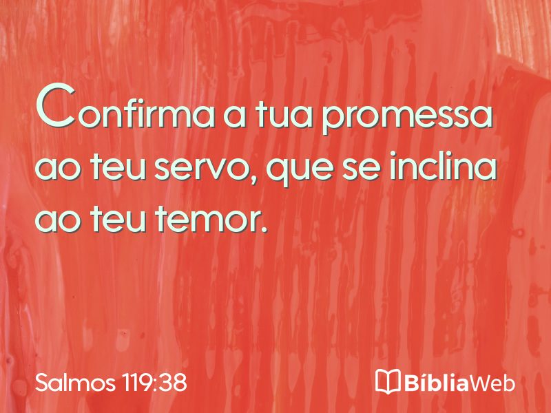 Salmos 119:38 em imagem para compartilhar