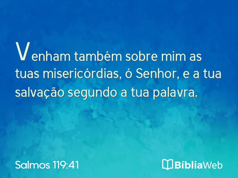 Salmos 119:41 em imagem para compartilhar