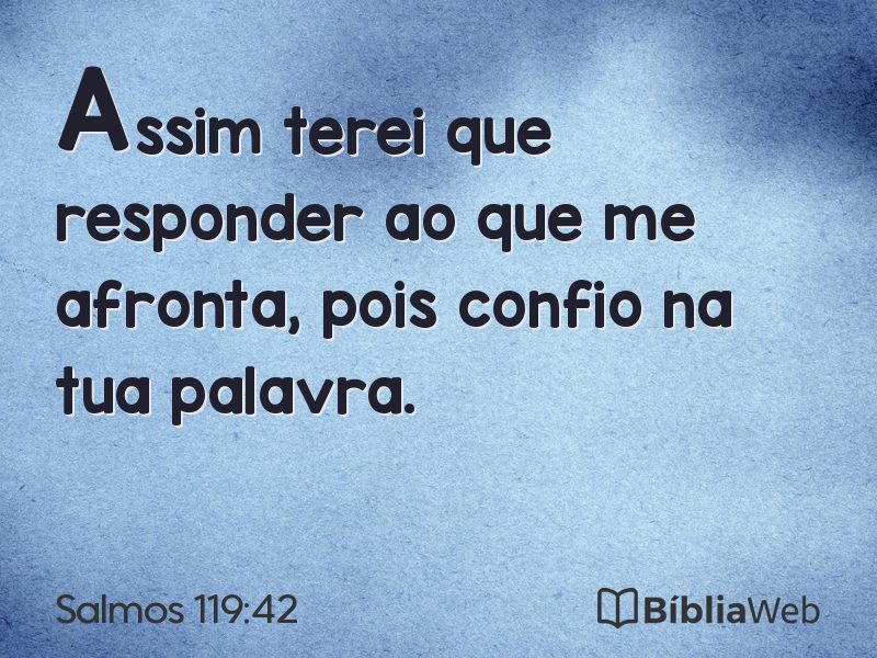 Salmos 119:42 em imagem para compartilhar