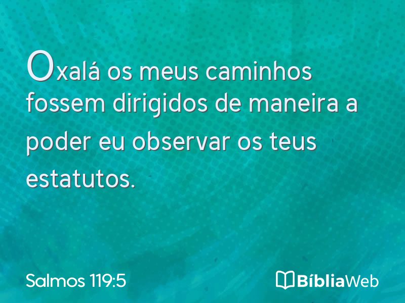 Salmos 119:5 em imagem para compartilhar