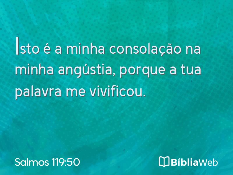 Salmos 119:50 em imagem para compartilhar