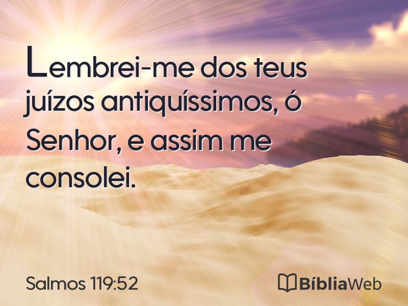 Salmos 119:52 em imagem para compartilhar