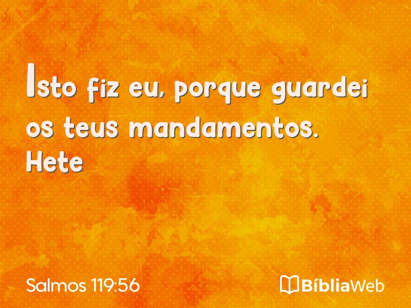 Salmos 119:56 em imagem para compartilhar