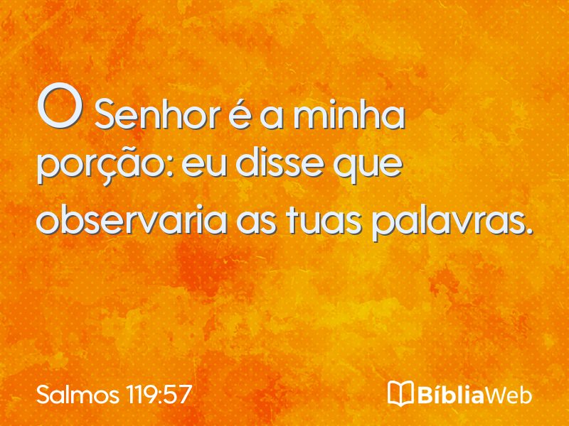 Salmos 119:57 em imagem para compartilhar