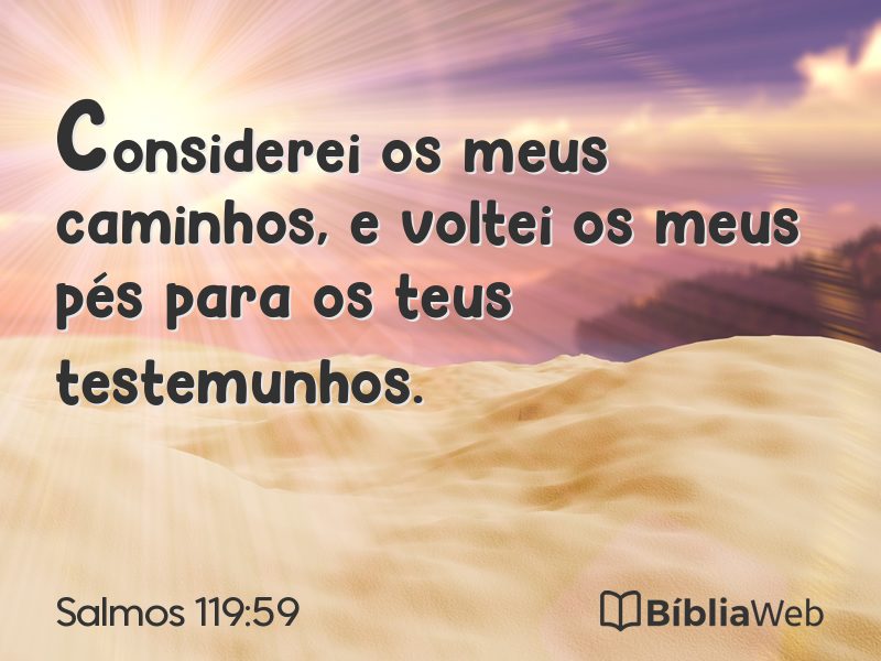 Salmos 119:59 em imagem para compartilhar