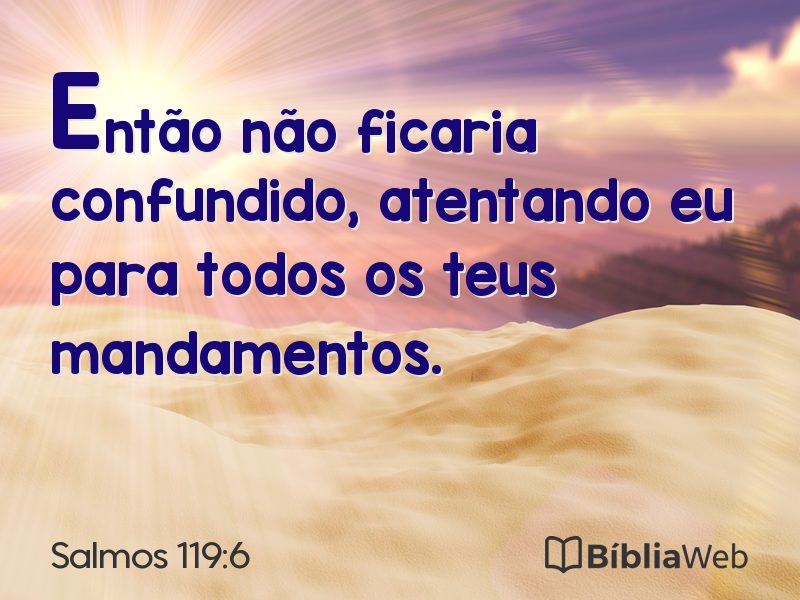 Salmos 119:6 em imagem para compartilhar