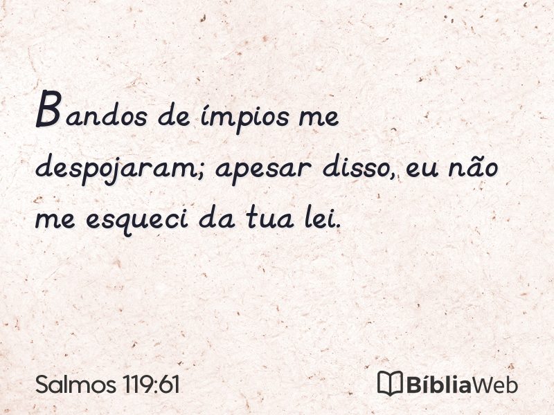 Salmos 119:61 em imagem para compartilhar