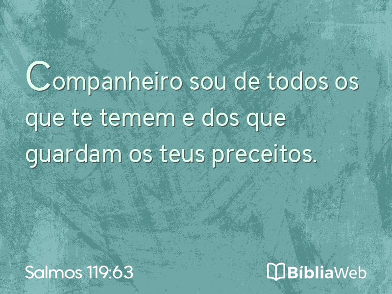 Salmos 119:63 em imagem para compartilhar