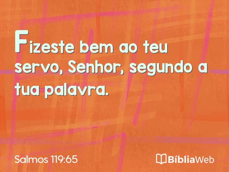 Salmos 119:65 em imagem para compartilhar