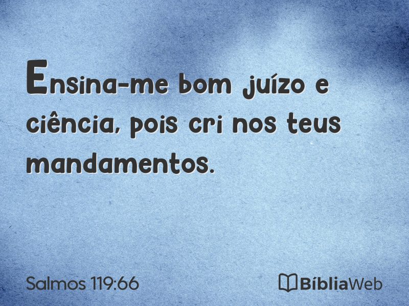 Salmos 119:66 em imagem para compartilhar