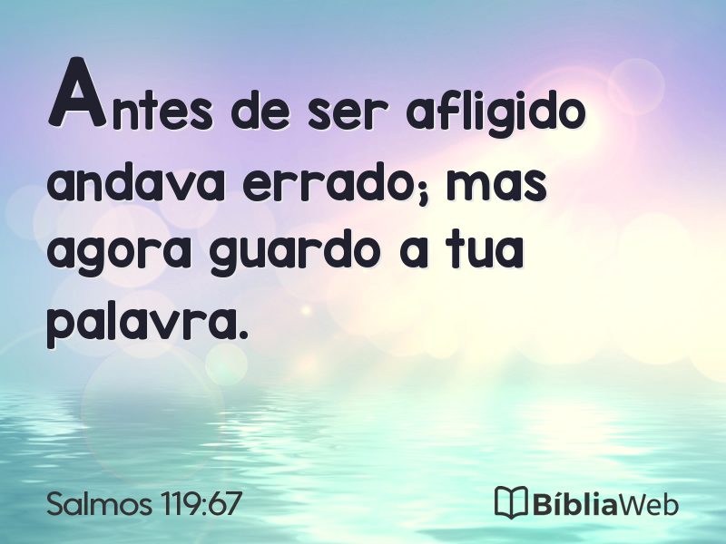 Salmos 119:67 em imagem para compartilhar