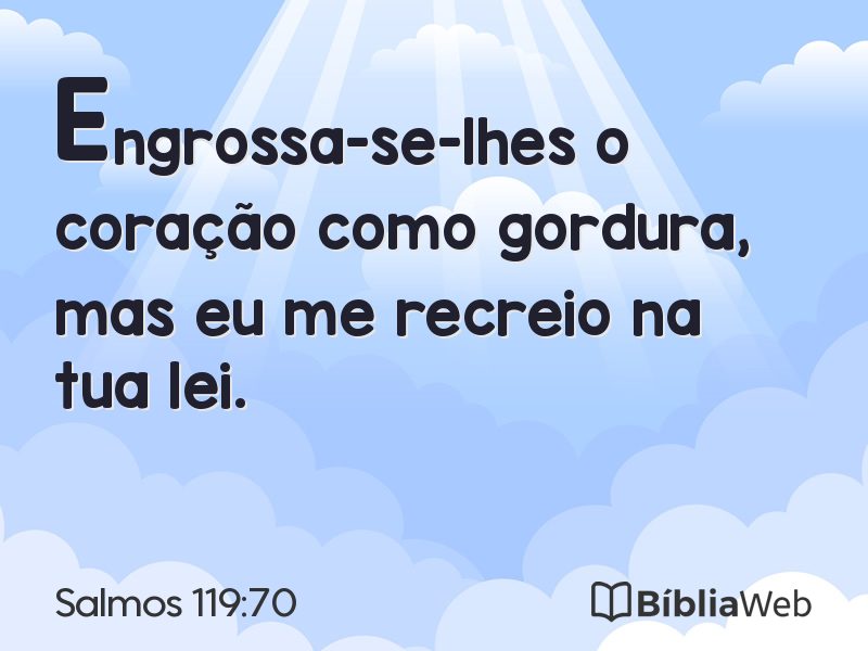 Salmos 119:70 em imagem para compartilhar