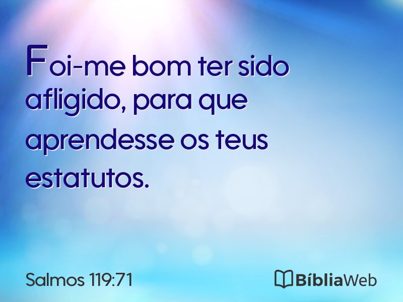 Salmos 119:71 em imagem para compartilhar