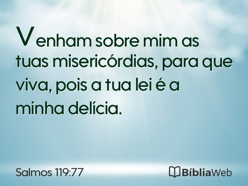 Salmos 119:77 em imagem para compartilhar