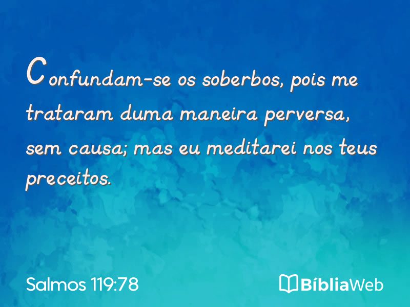 Salmos 119:78 em imagem para compartilhar