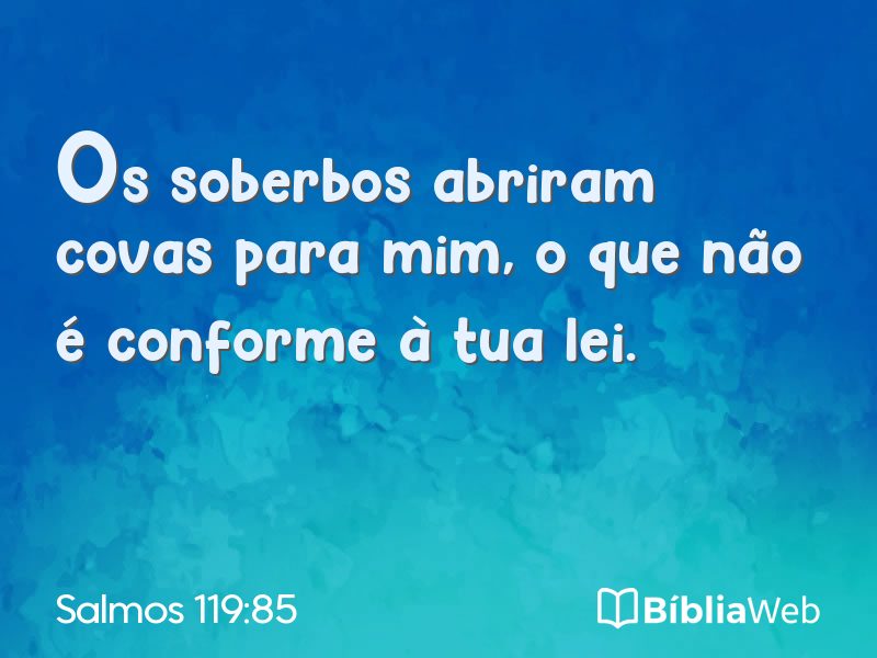 Salmos 119:85 em imagem para compartilhar