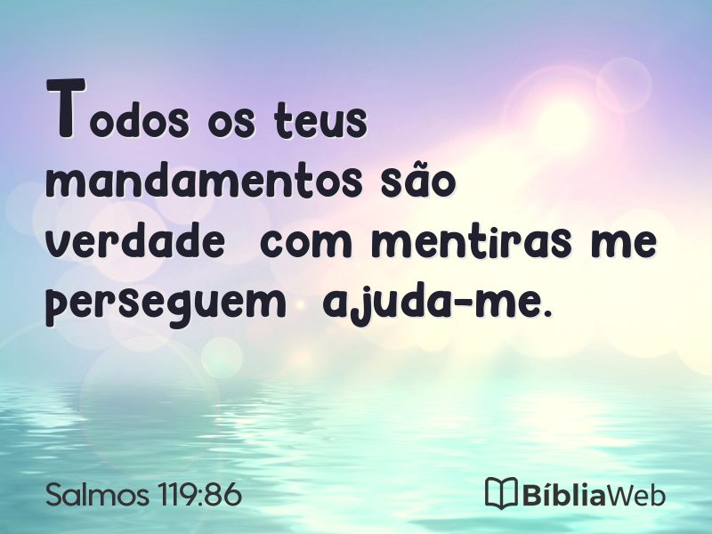 Salmos 119:86 em imagem para compartilhar