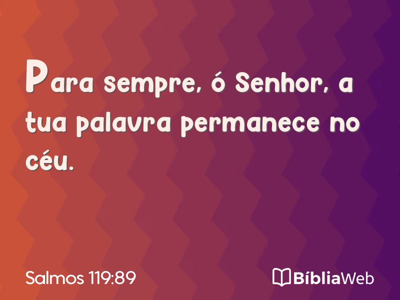Salmos 119:89 em imagem para compartilhar