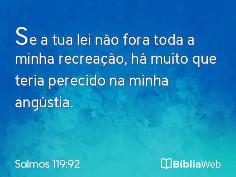 Salmos 119:92 em imagem para compartilhar